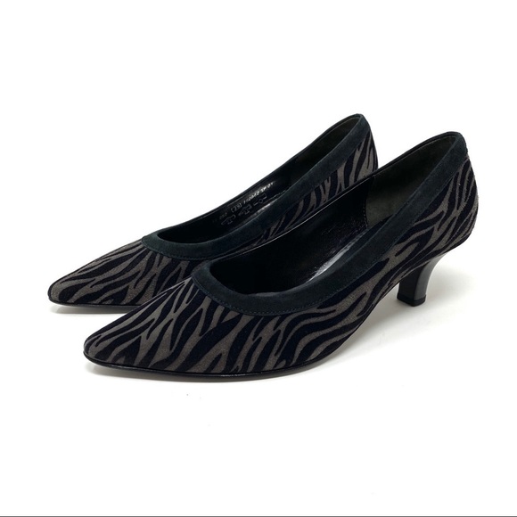 Gabor classic pumps zebra flock anthracite black - Picture 2 of 8